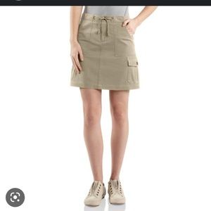 CARHARTT khaki cotton cargo side pocket tan skirt EUC